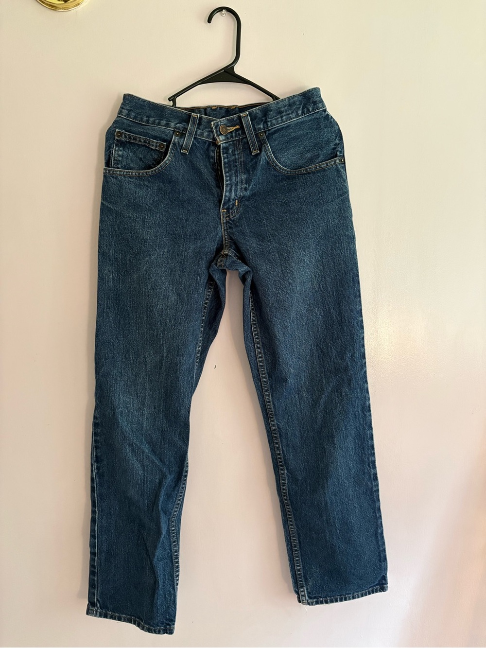 Arizona Jean Company Straight Leg Dark Blue Denim Jeans